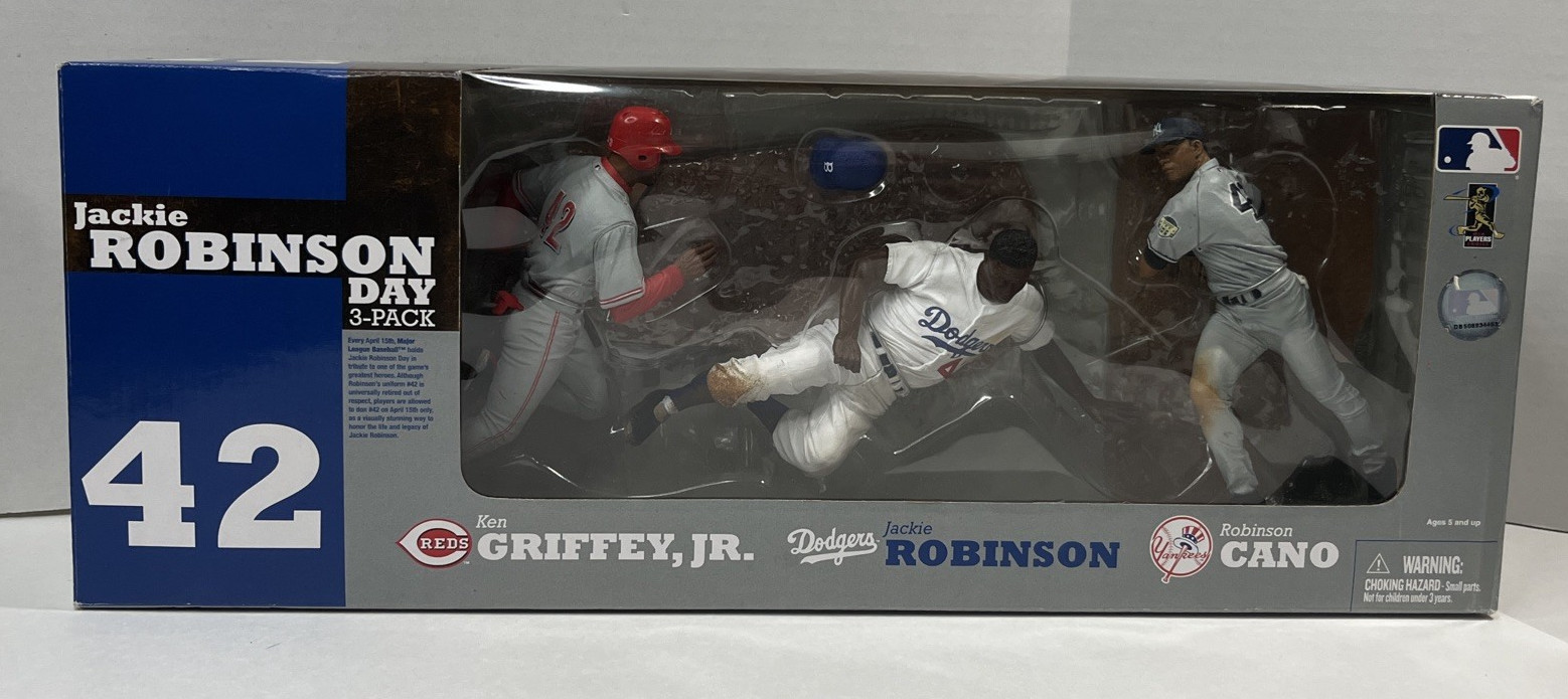 McFarlane Jackie Robinson Day 3-Pack - Ken Griffey Jr. Robinson Cano MLB Figures