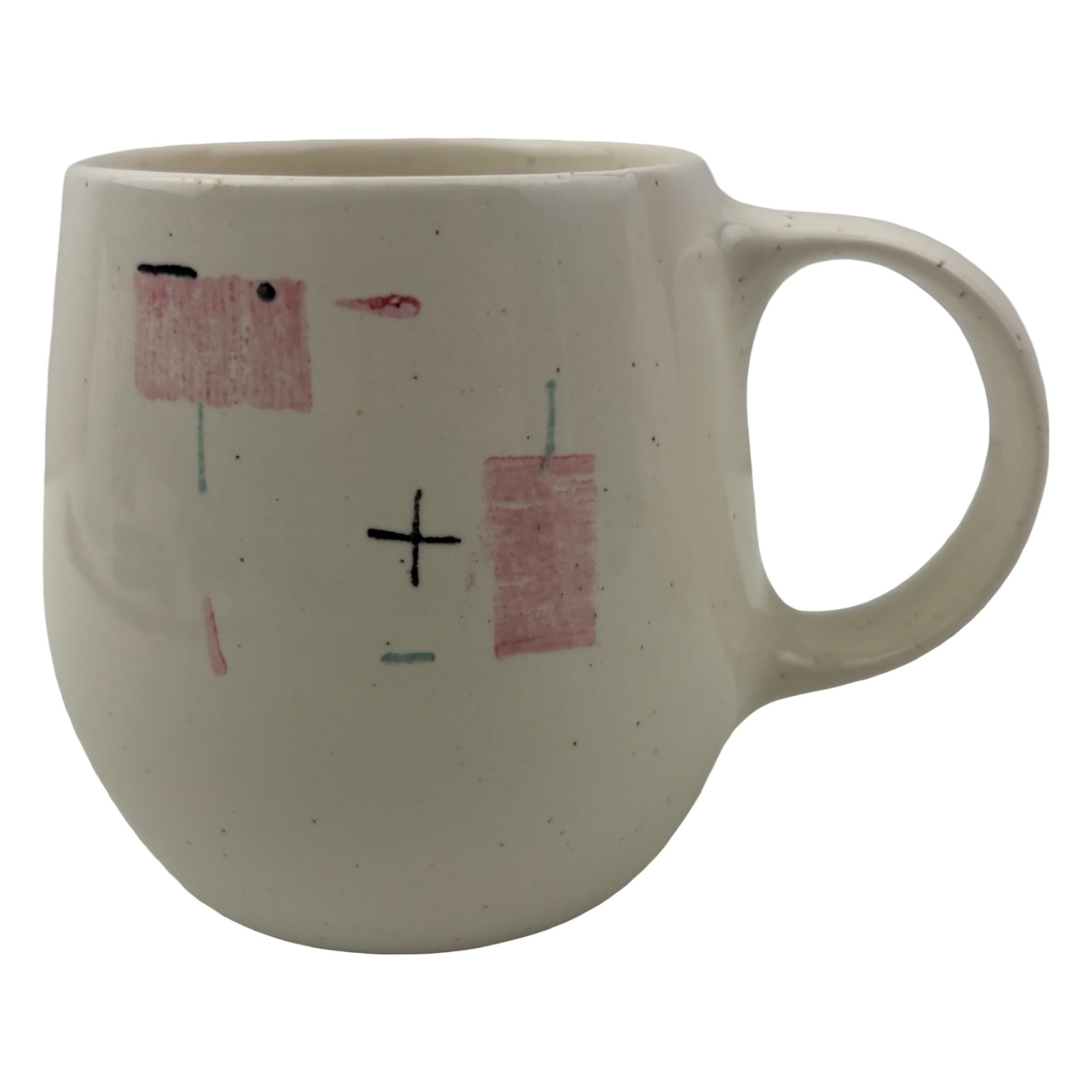 Metlox Tickled Pink Coffee Mug VTG 3 5/8\