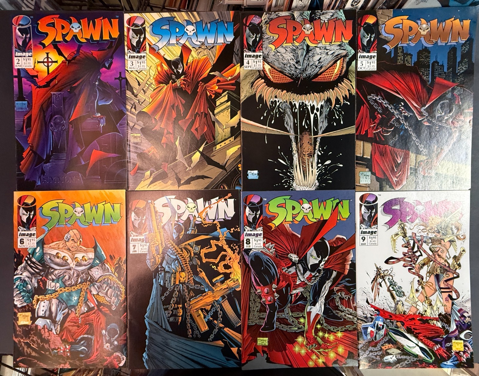 Spawn (1992) Lot of 9 #2-10 Image Comics VF-VF/NM