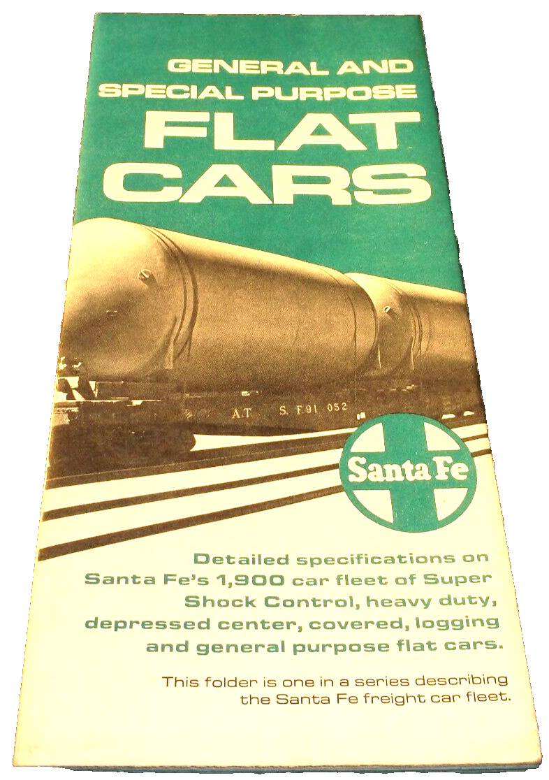 OCTOBER 1970 ATSF SANTA FE GENERAL/SPECIAL PURPOSE FLAT CARS  REFERENCE GUIDE