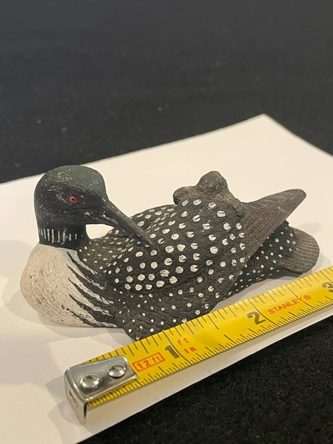 Nature\'s Window Hand Carved Wooden Loon Duck 3.5\