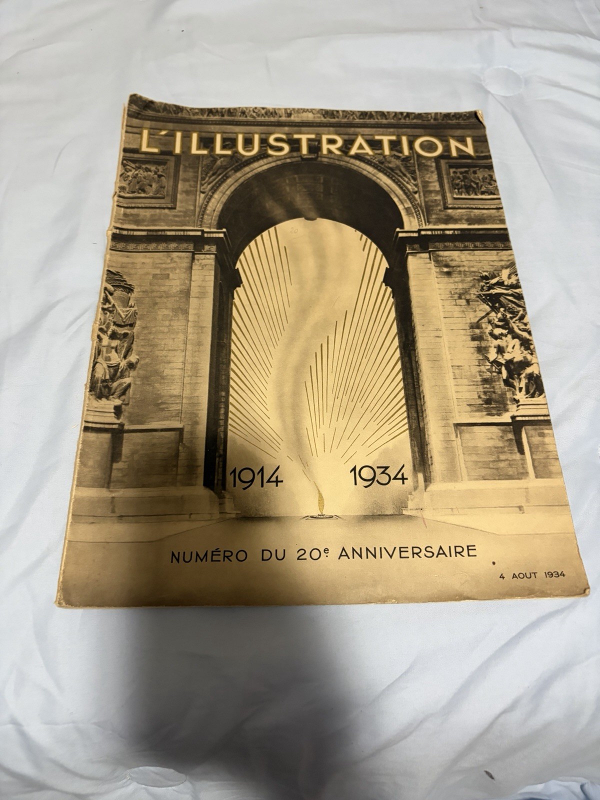 L’Illustration Aug 4 1934 WWI 20th Anniversary 1914-1934 French Magazine