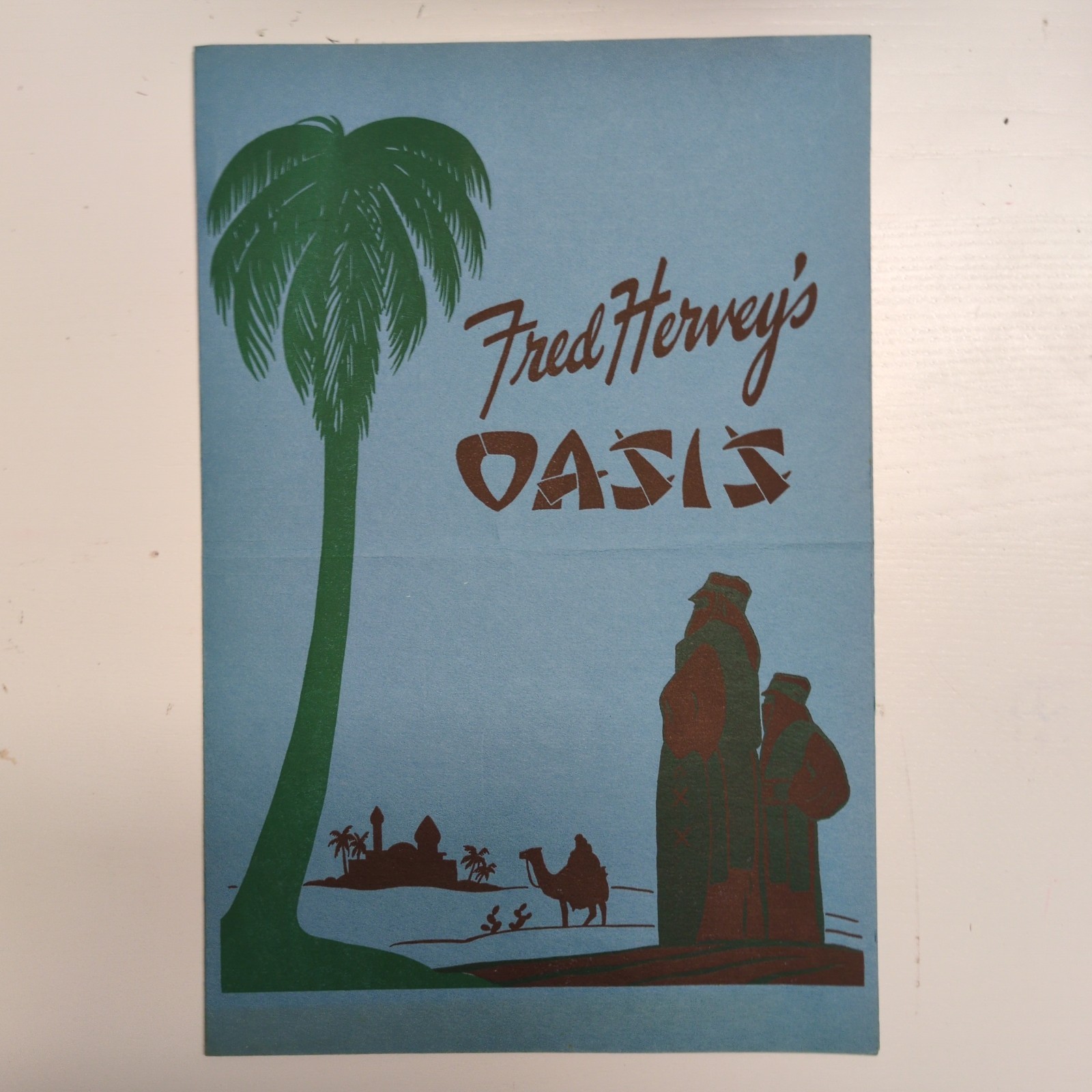 Antique Fred Hervey's Oasis Menu Texas