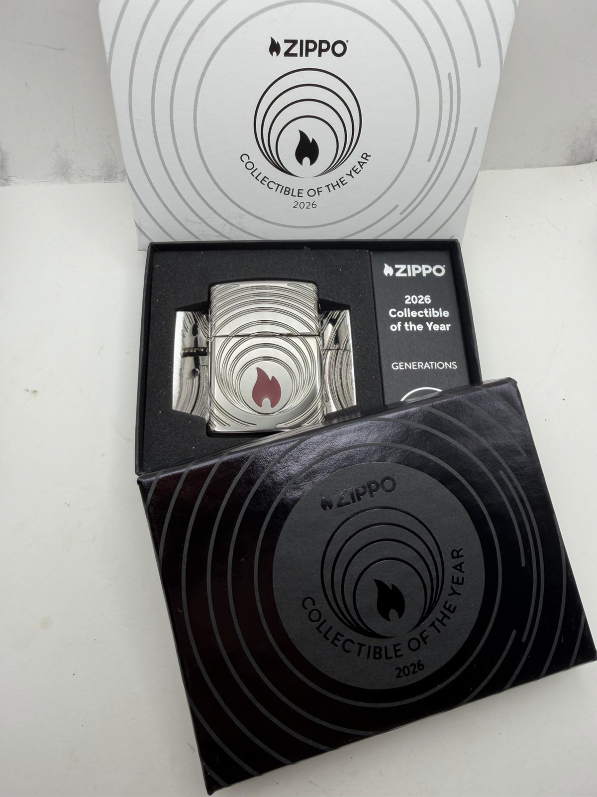 2026 COTY Collectible Of The Year Deep Carve Black Ice Armor Zippo Lighter #825 2026 COTY Collectible Of The Year Deep Carve Black Ice Armor Zippo Lighter #825