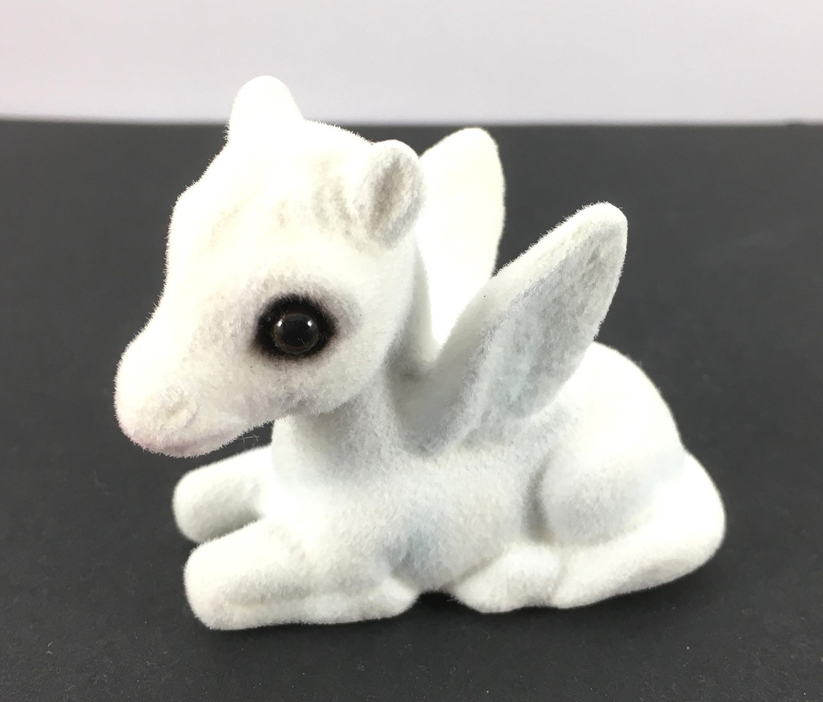 Vintage ULTRA RARE Josef Originals Flocked BABY PEGASUS W/ Original Sticker  NOS