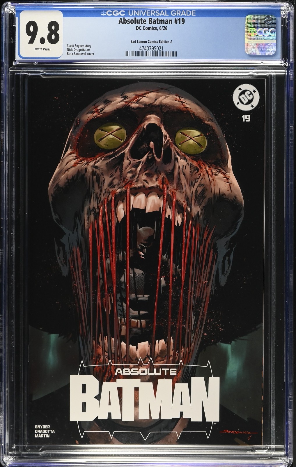Absolute Batman #19 Rafa Sandoval Trade Exclusive CGC 9.8 LTD 2000