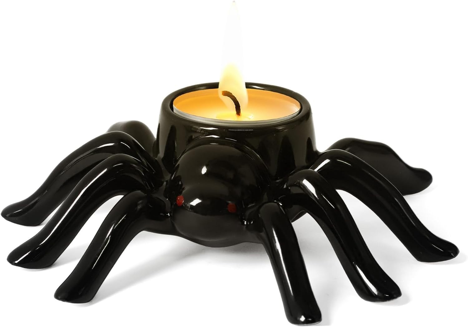 Halloween Spider Candle Holder Black Ceramic Tealight Holder Table Centerpiece D Halloween Spider Candle Holder Black Ceramic Tealight Holder Table Centerpiece D