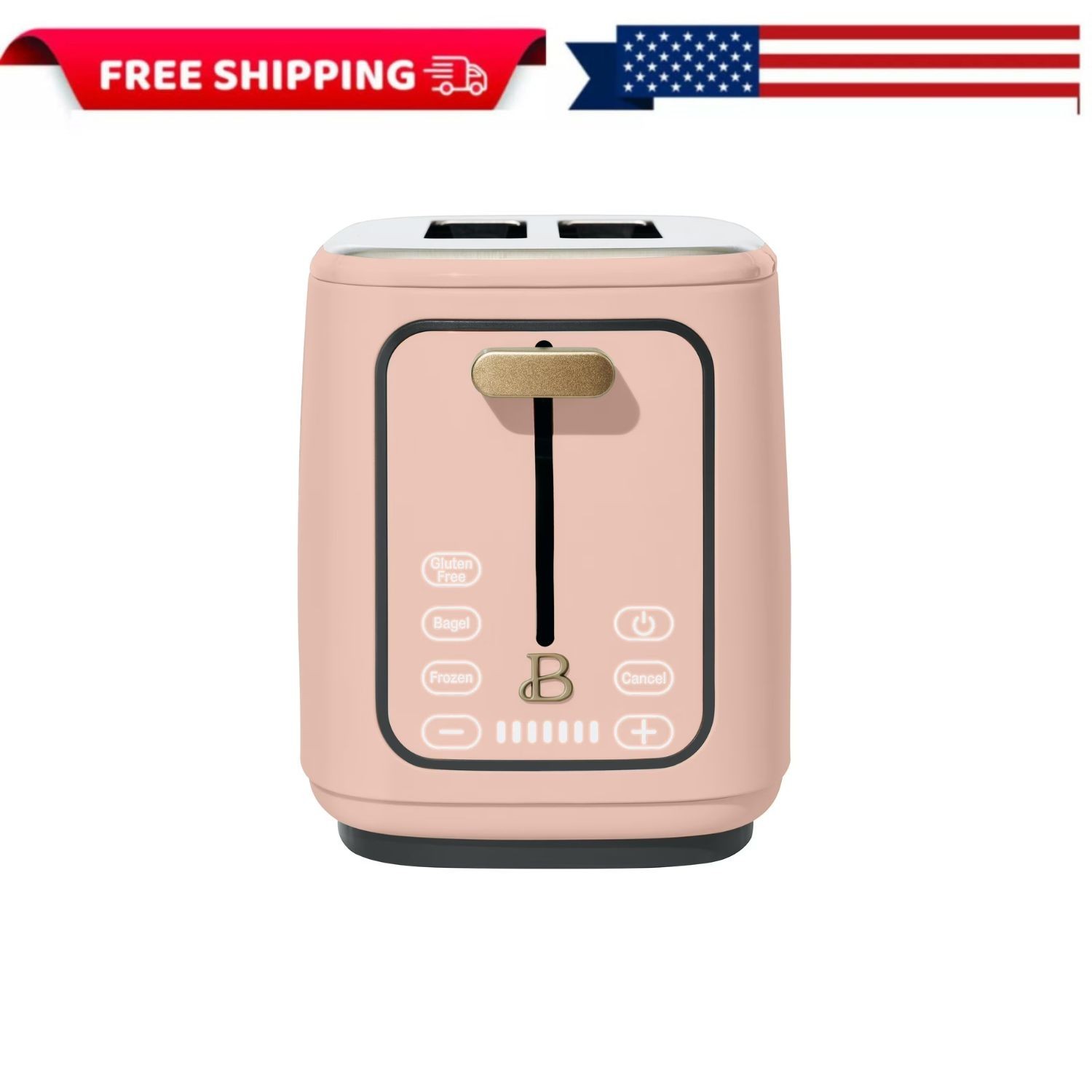 Beautiful 2-Slice Toaster Touchscreen Display Rose Icing 900W