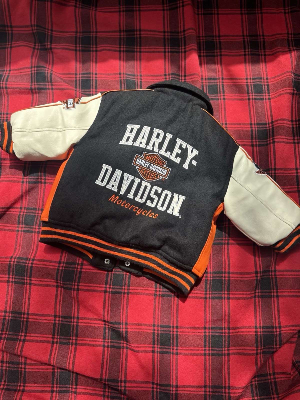 18 month Infant Harley-Davidson Motorcycles Jacket Black/White with Orange Trim