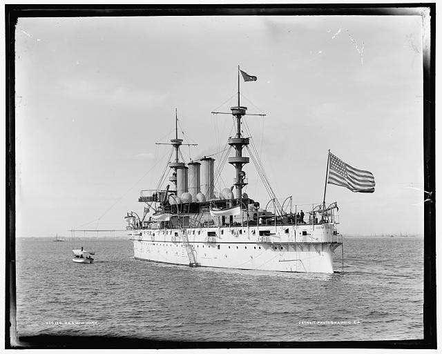 Photo:U.S.S. New York Battleship at Sea 1894