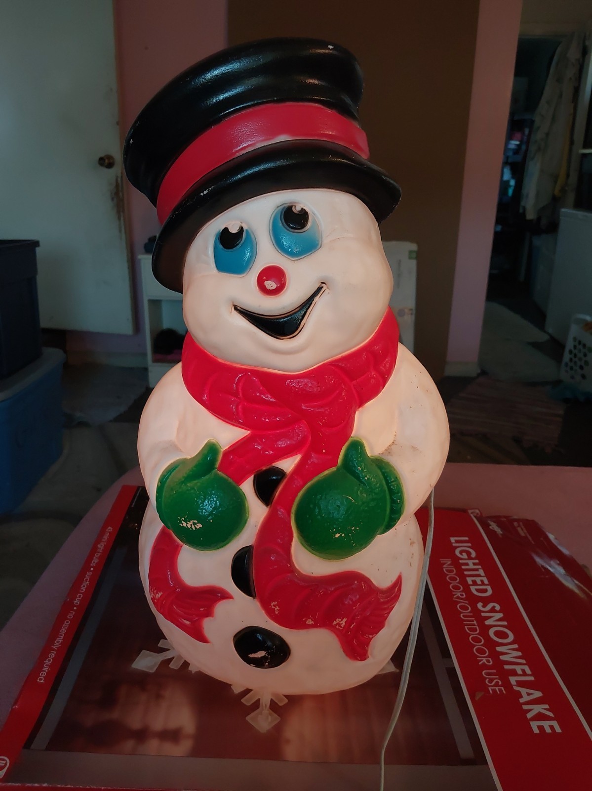 Vintage Grand Venture Frosty Snowman Blow Mold 18