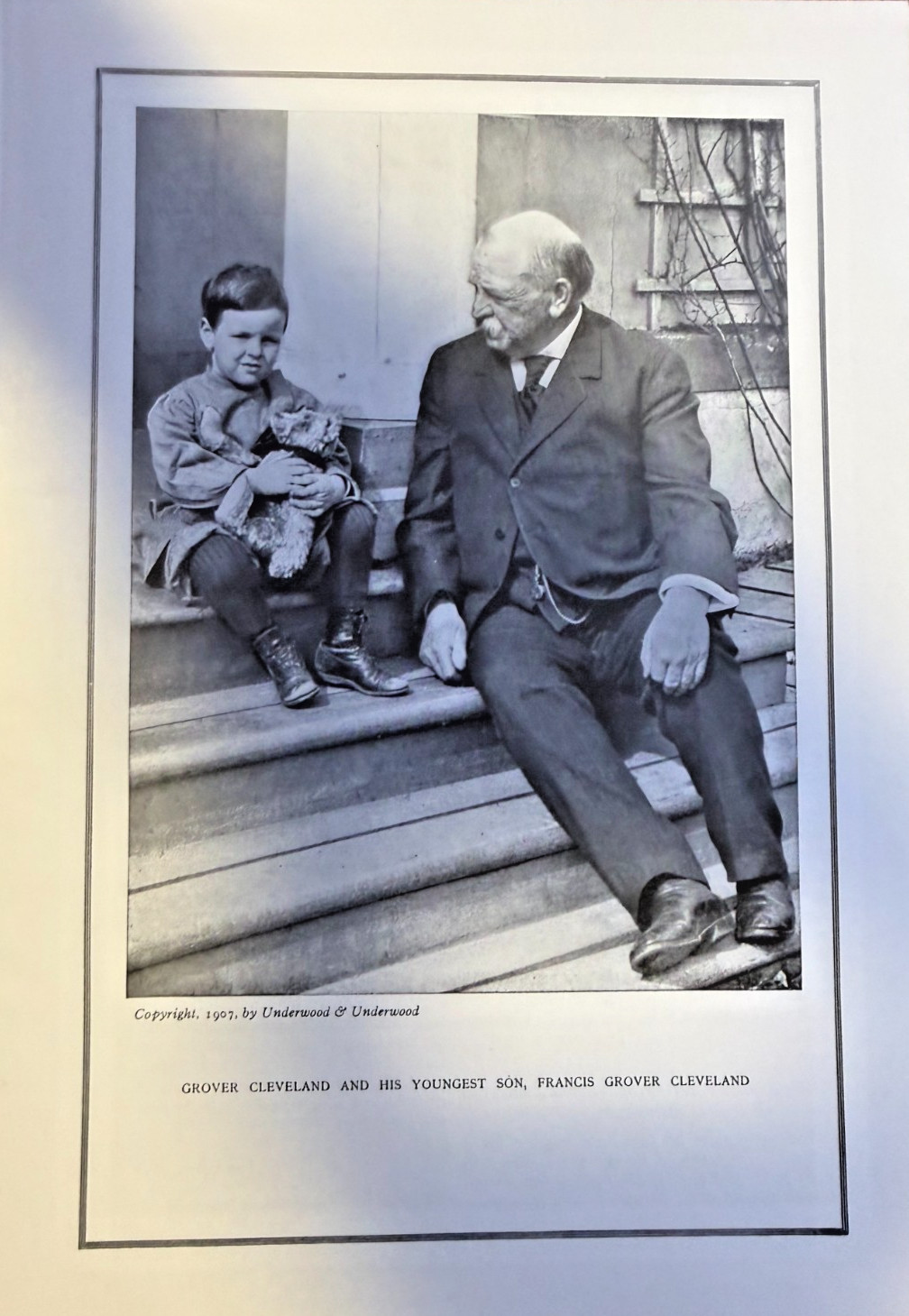 1909 Vintage Magazine Illustration Grover Cleveland Son Francis Grover Cleveland