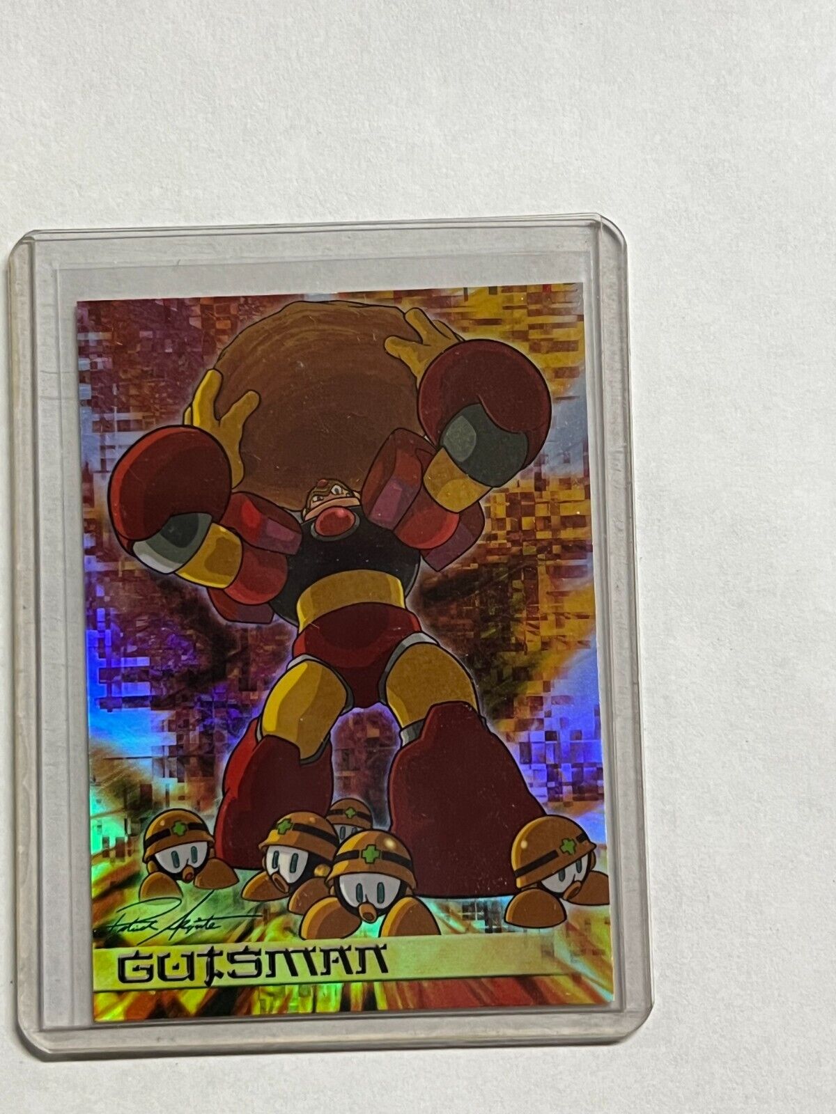 gutsman c5 card Mega Man Patrick Spazlante Rare Card