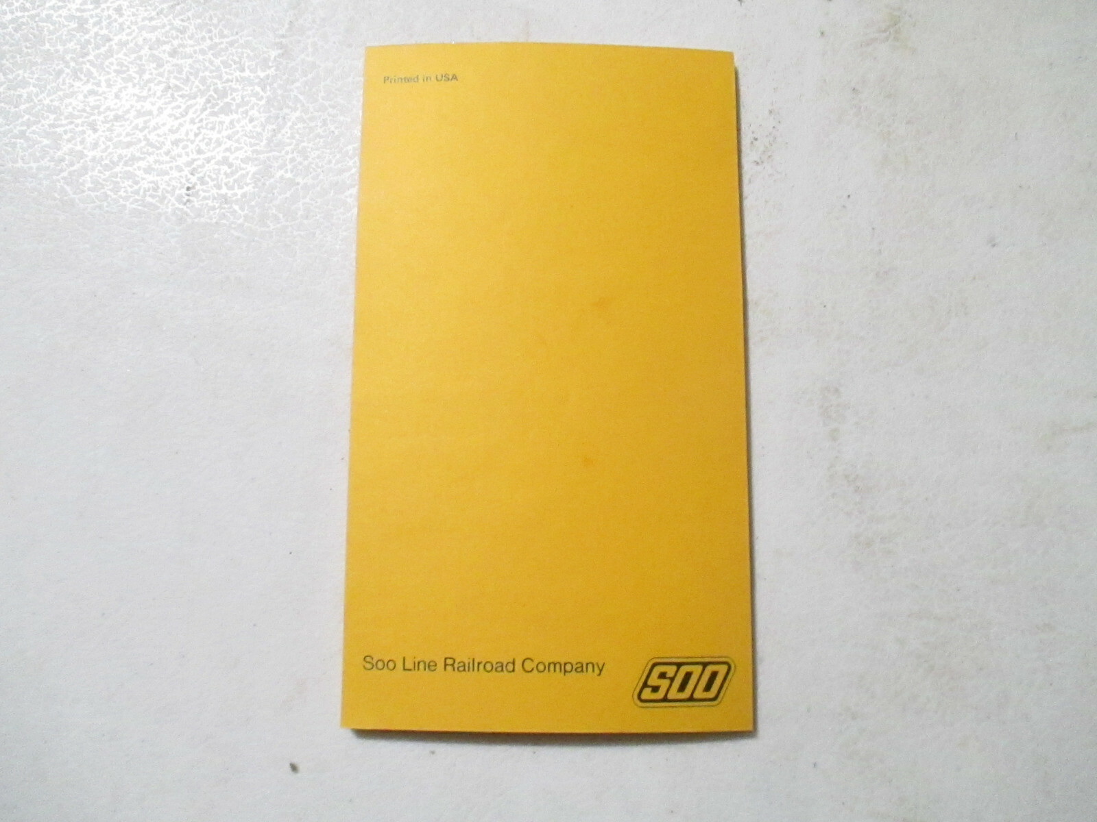 (1) Vintage THE SOO LINE RAILROAD Train Paper Note Pad UNUSED New Old Stock NOS