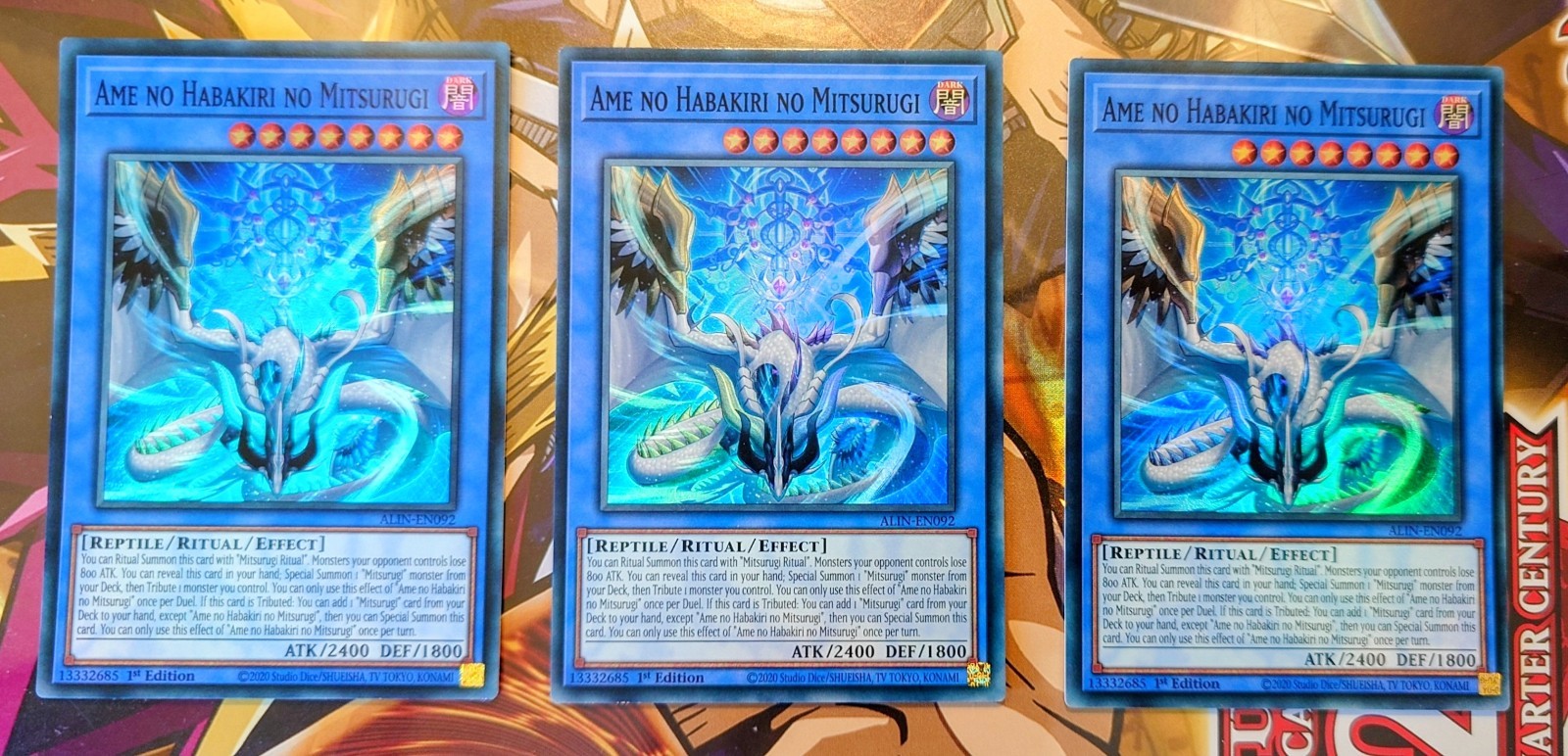 Ame No Murakumo No Mitsurugi (Super Rare) x3 - ALIN-EN092 - Yu-Gi-Oh TCG