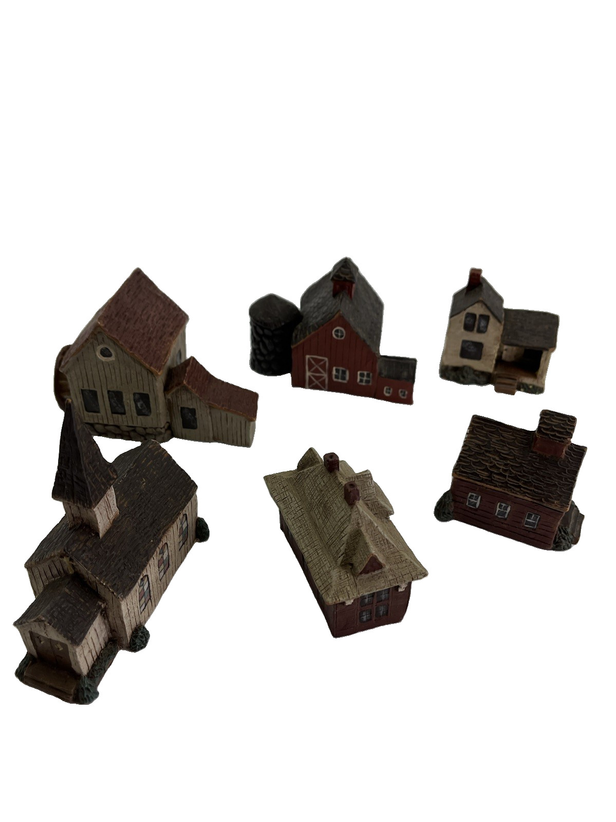 Collection Of Sarah’s Attic Resin Buildings- Large and Small Versions