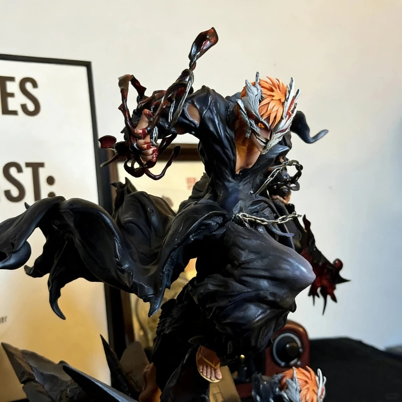 Bleach Half Hollow Ichigo Action Figure 22cm LED Light Up PVC Statue Collection