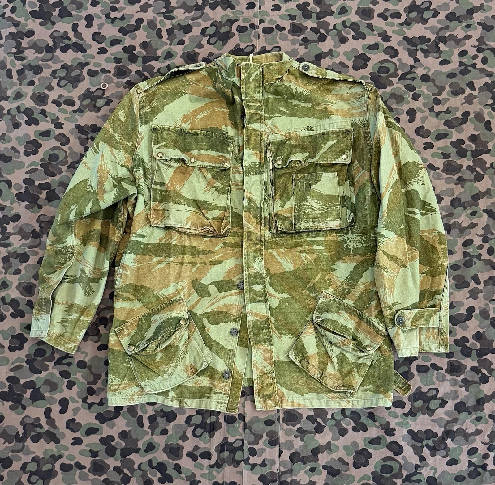 1950s French Military Airborne vest TAP 47/54 Lizard Camouflage  Large