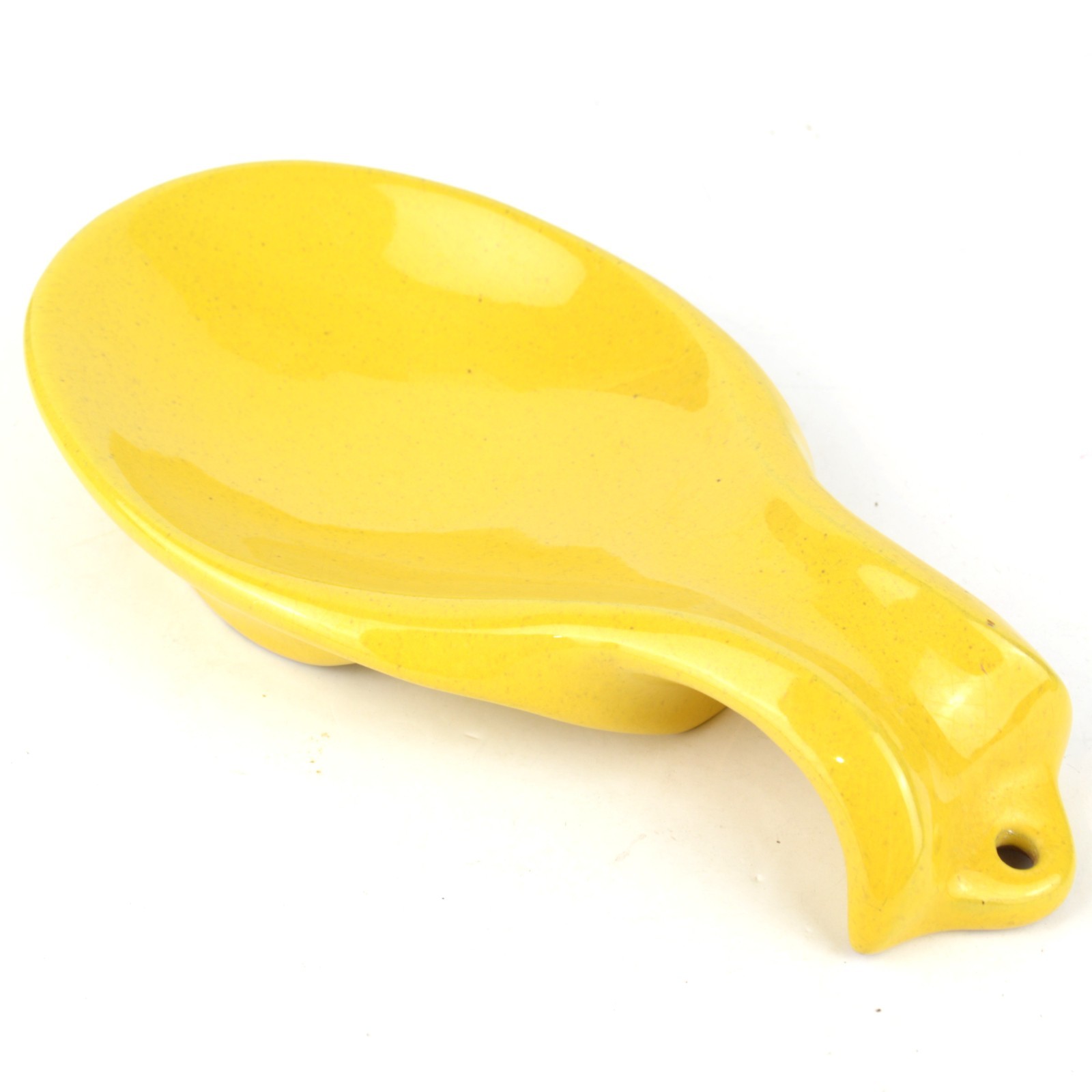 Frankoma Pottery Spoon Rest 4Y Yellow MCM Kitchen Decor - Vintage Frankoma Pottery Spoon Rest 4Y Yellow MCM Kitchen Decor - Vintage