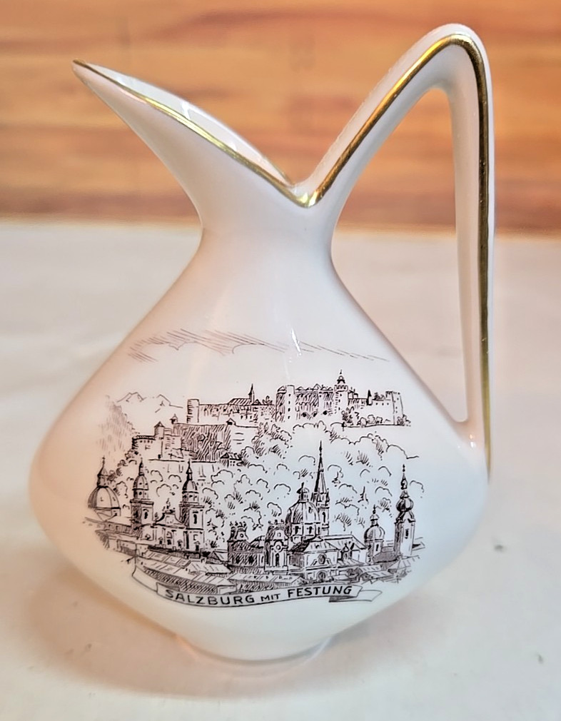 Vintage Porcelain Ewer Vase Like Pitcher; 4\