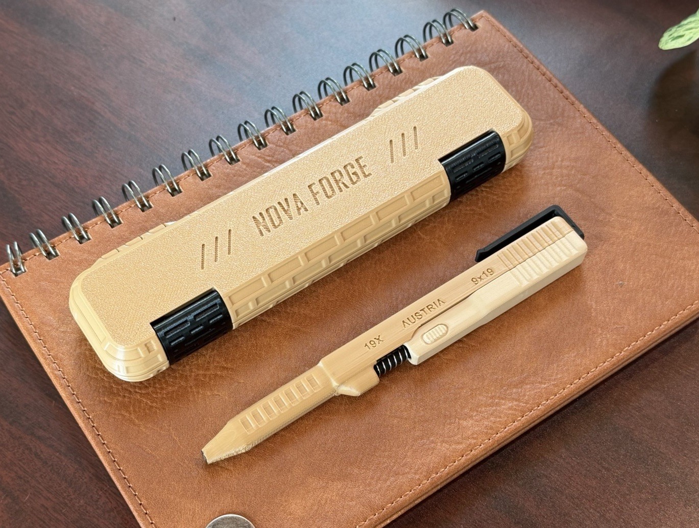 Dual Action FDE 19X Style EDC Pen w/ Case – Pilot G2 Compatible — Nova Forge