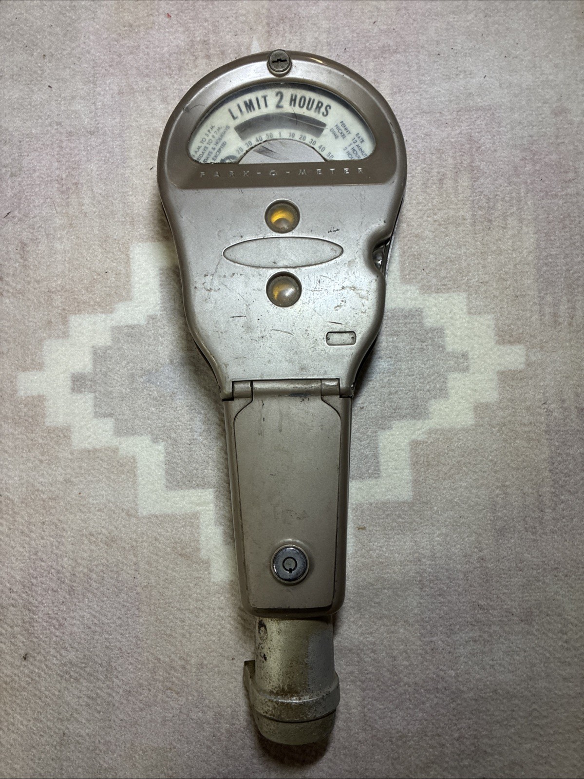 vintage Park-O-Meter coin 2 hour parking meter