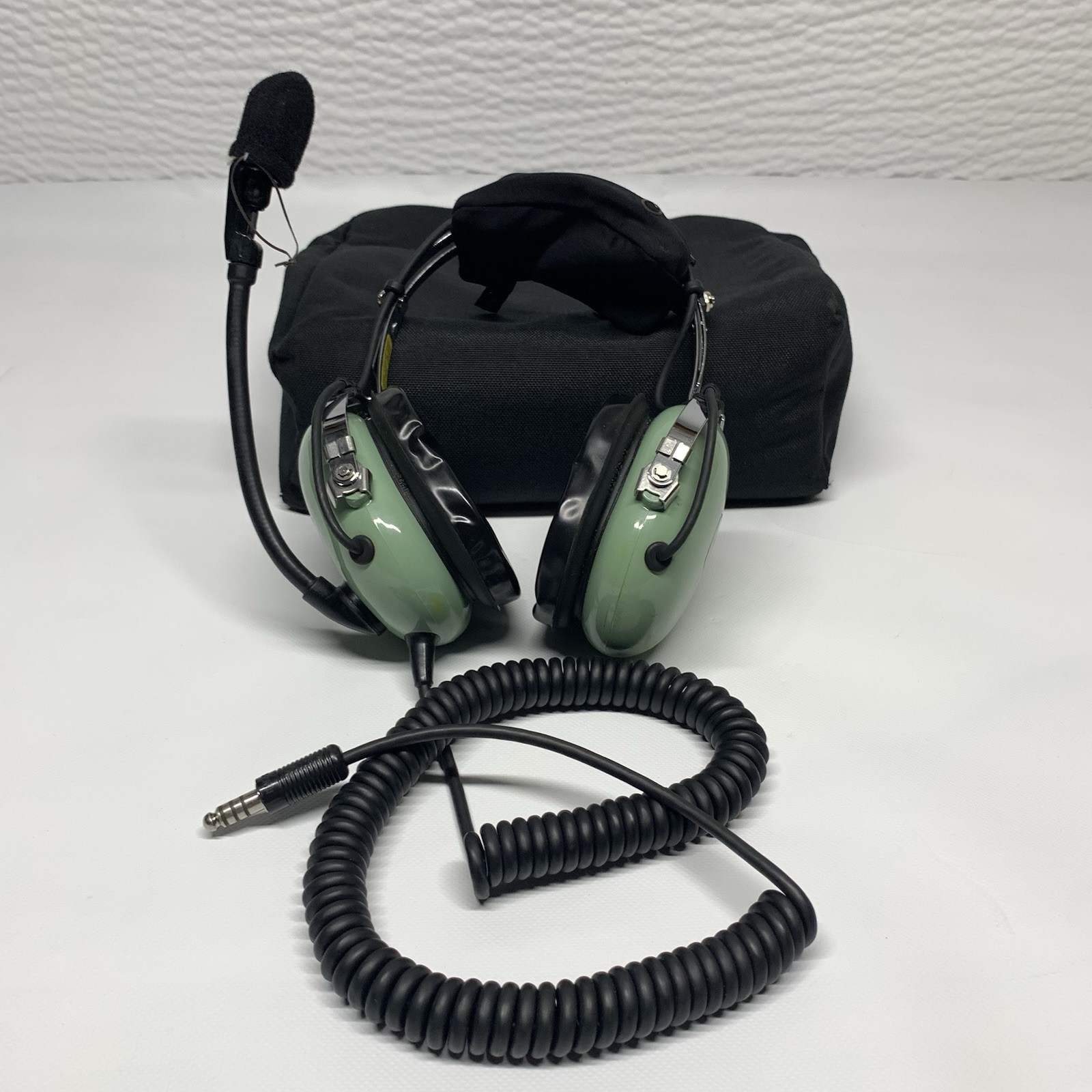 Vintage BN David Clark 40301G-03 Railroad Engineer Headset Mic Untested