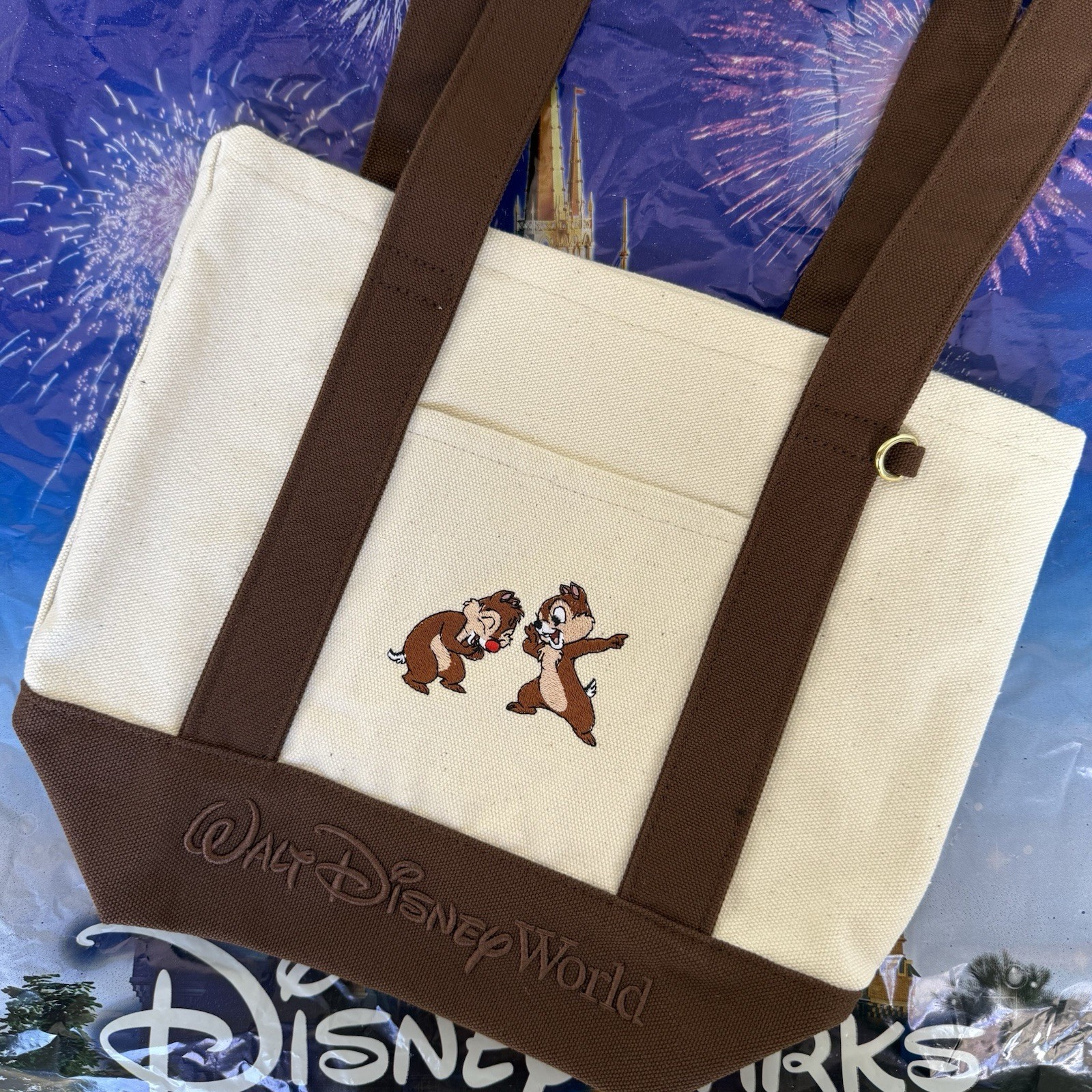 Disney World 2026 Walt Disney Chip & Dale Canvas Mini Tote Bag New