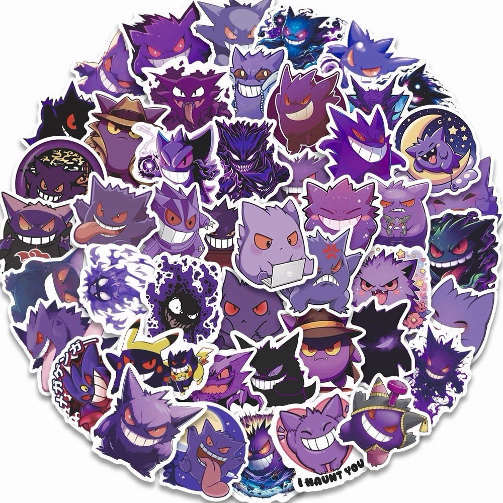 Gengar Stickers 47 Pack Pokemon Waterproof - US Seller