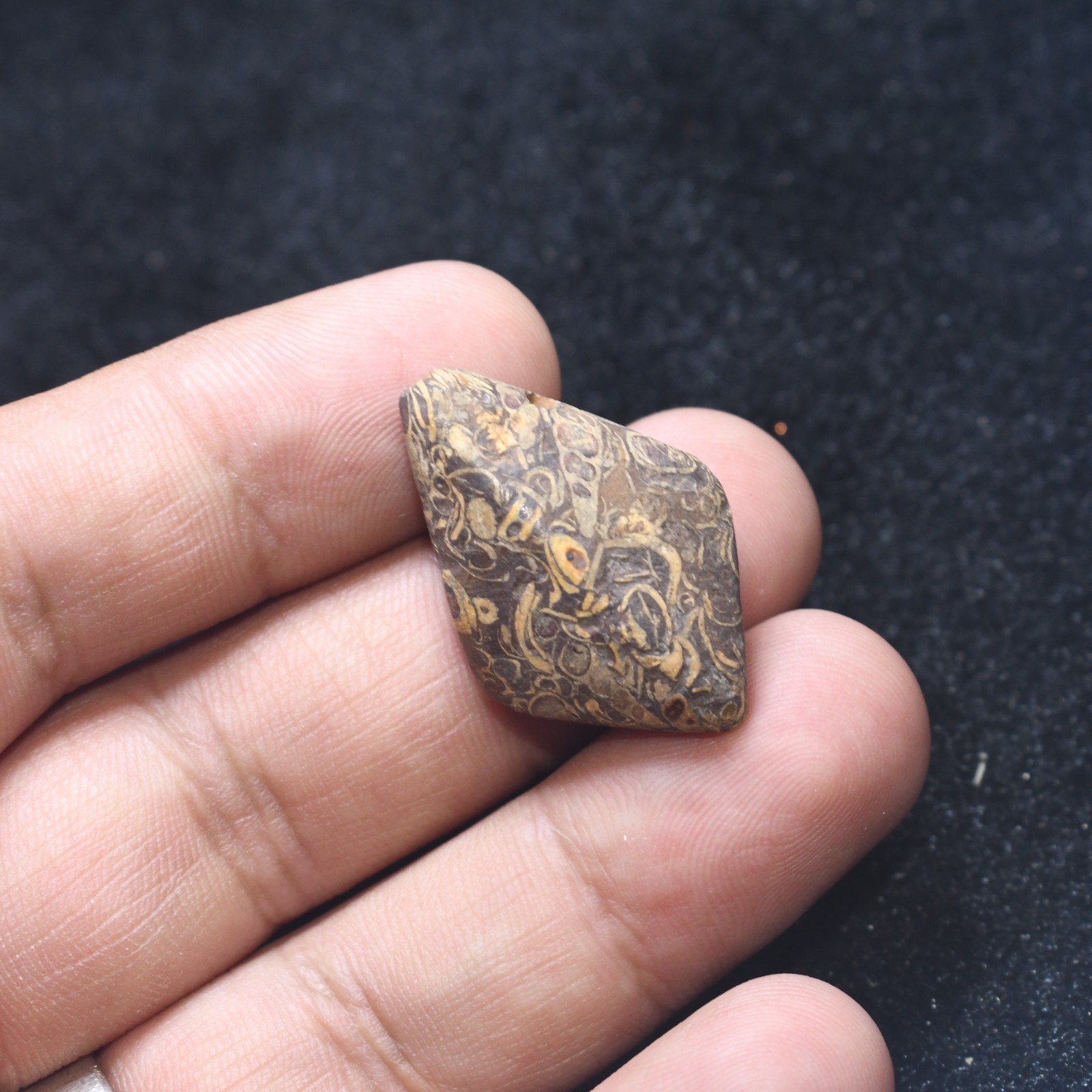 Authentic Ancient Tibetan Himalayan Jasper Stone Dzi Amulet Over 2000 Years Old