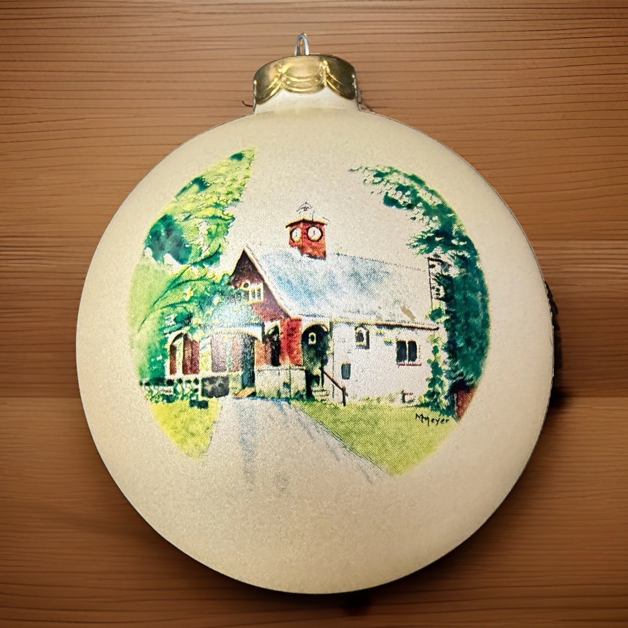 Kiwanis Pocono PA Shawnee Playhouse Christmas Ornament Mary Meyer Signed 4” EUC