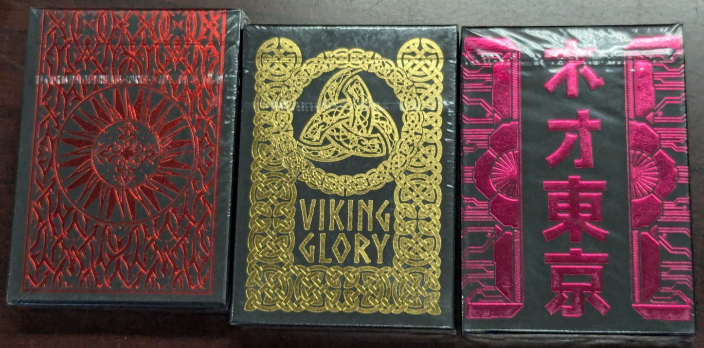 Kardeck - NEOTOKYO, VIKING GLORY, DUALIS | Kickstarter Playing Cards New Sealed