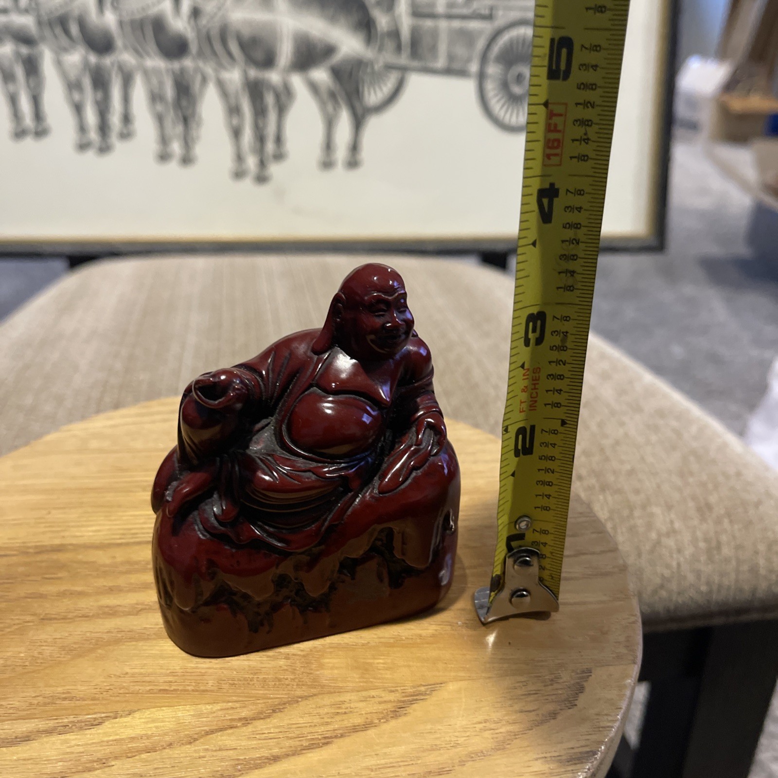 Smiling Buddha Chop from Grand Hyatt Taipei 3 1/4” Purchased In Bangkok 1990