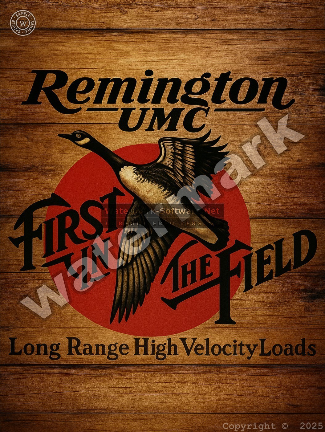 Remington UMC First In The Field Metal Sign 3 Sizes to Choose From