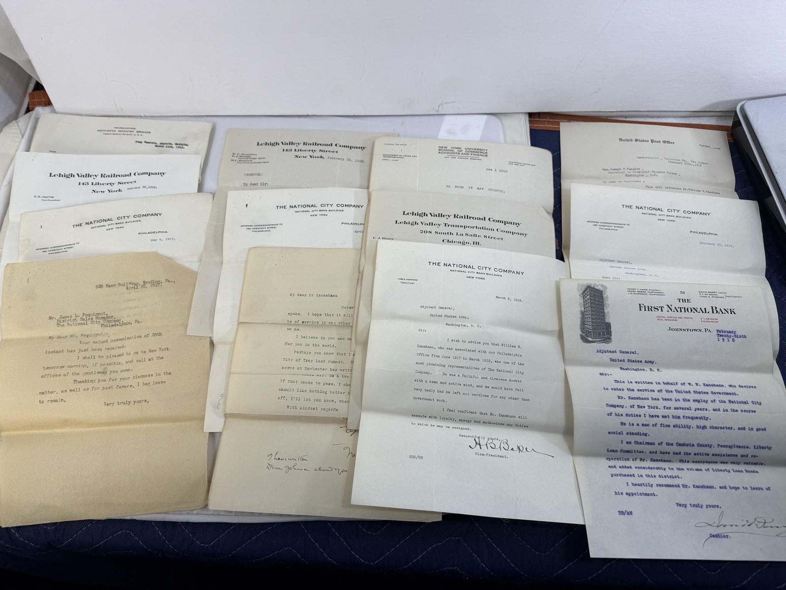 Vintage Ephemera 1915-18 Work Reference Letters Letterhead Post Office Railroad