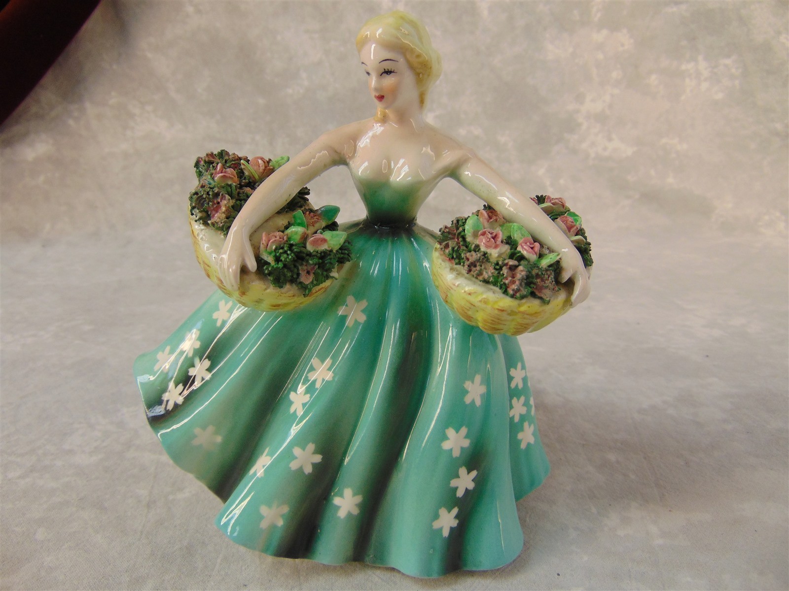 Lefton Flower Girl with Baskets