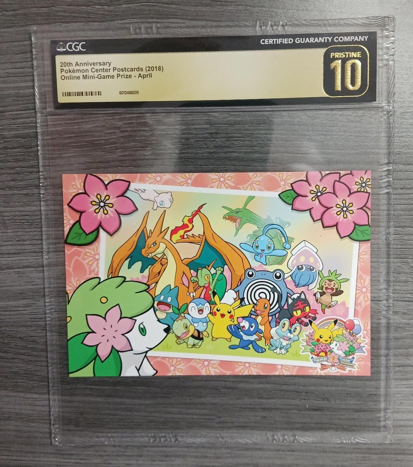 CGC Pristine 10 20th Anniversary Pokémon Center Postcard Mini-Game Prize