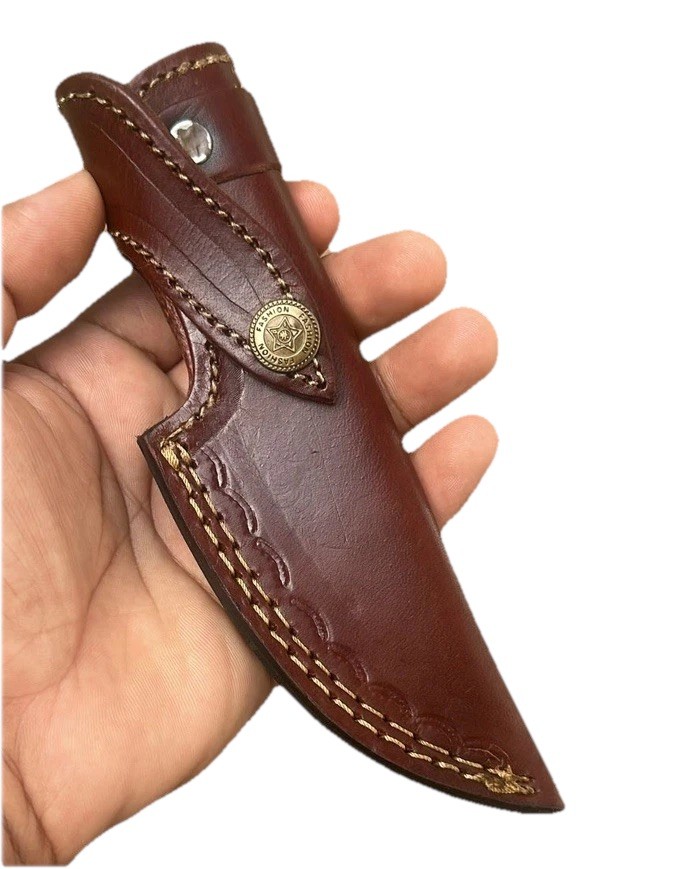 Custom Handmade Fixed blade knife Leather Sheath Belt Carry Holster Case