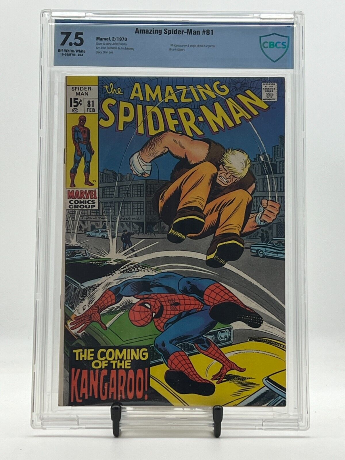 Amazing Spider-Man #81 Comic Book 1970 CBCS 7.5 1st App Origin Kangaroo Comics