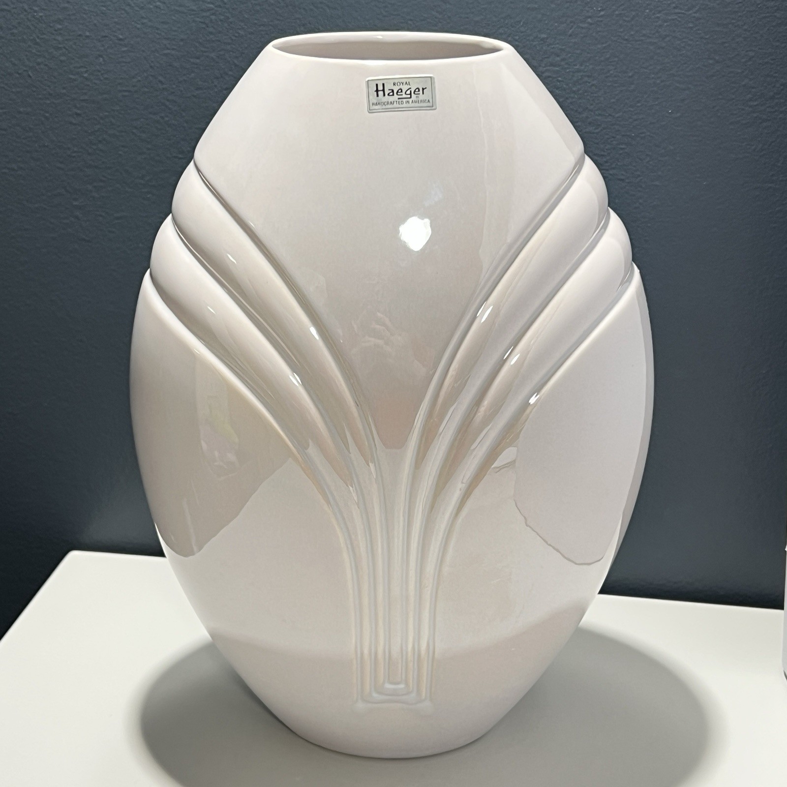 Vintage Royal Haeger Vase White 12