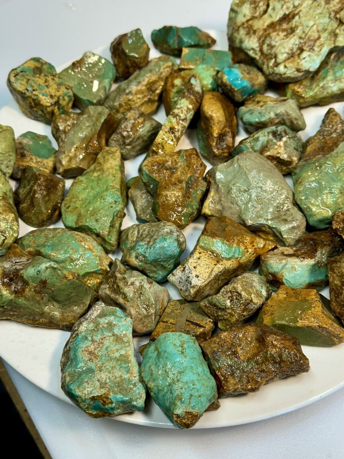 Old Hardy Pit Turquoise Nugs. 1 Pound of Amazing LW Hardy pics from HIS stash