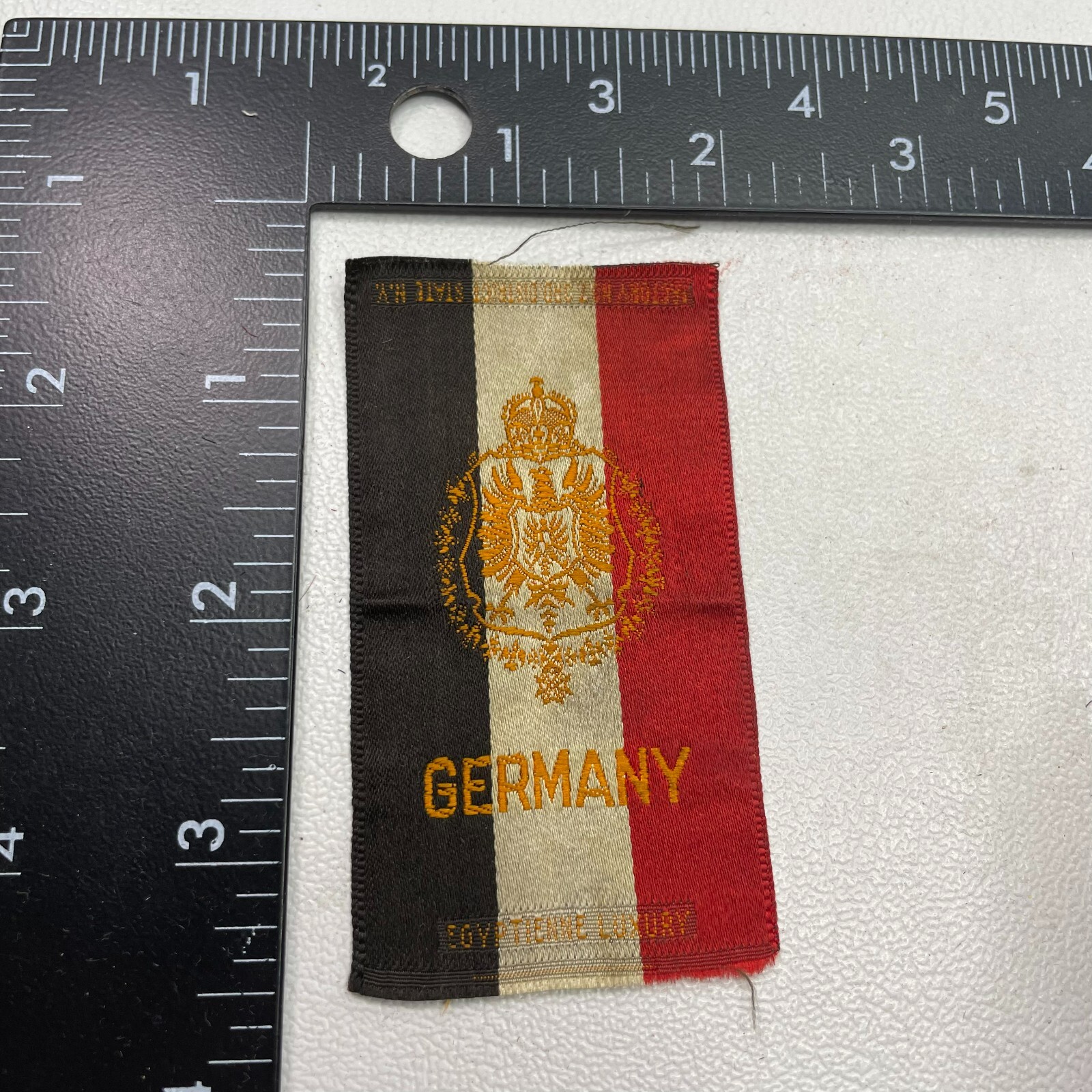 VINTAGE c 1910s GERMANY Egyptienne LuxuryTobacco Silk Patch 13RD