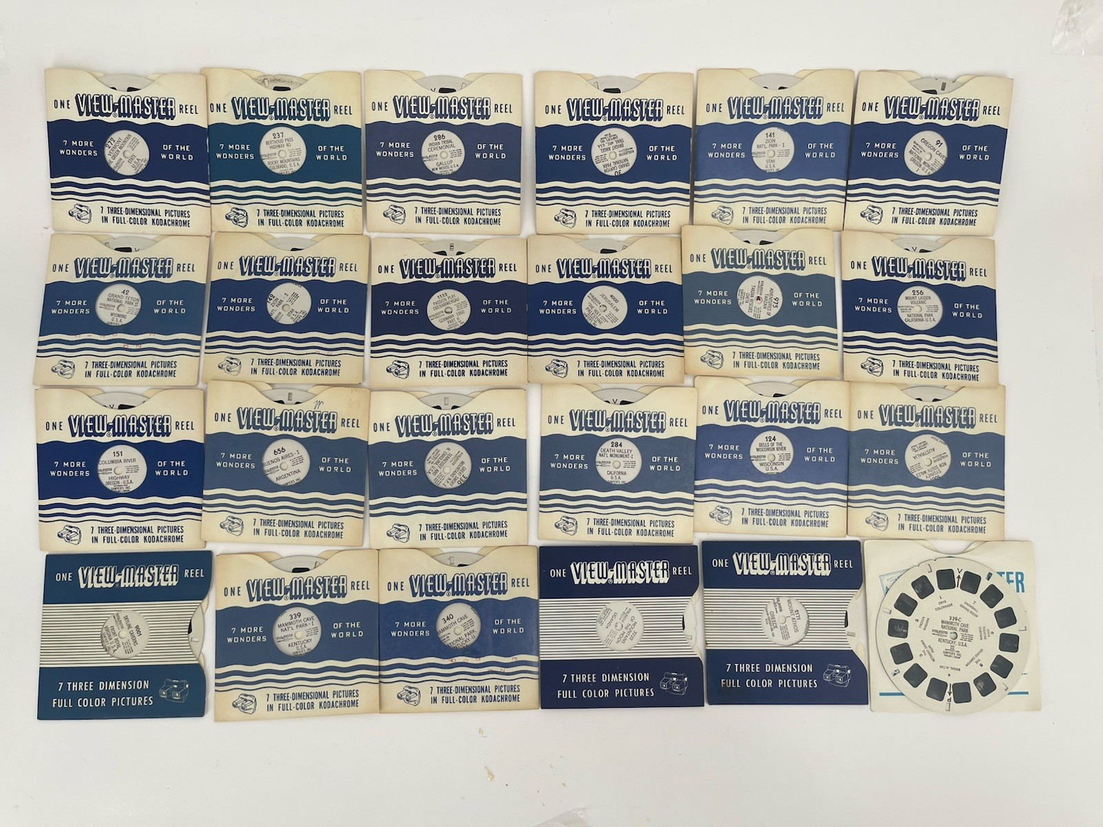 Vintage Sawyer’s View-Master Reel Lot 24 Grand Canyon Mammoth Cave National  #66