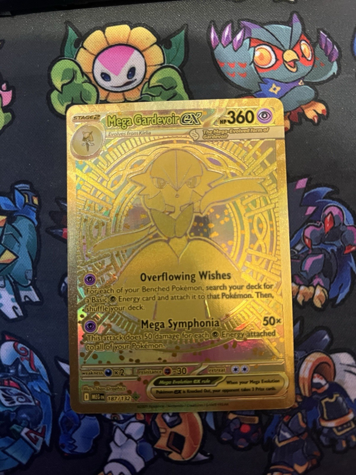 Pokémon TCG Mega Gardevoir EX MEG 187/132 Gold Hyper Rare English Pokémon TCG Mega Gardevoir EX MEG 187/132 Gold Hyper Rare English