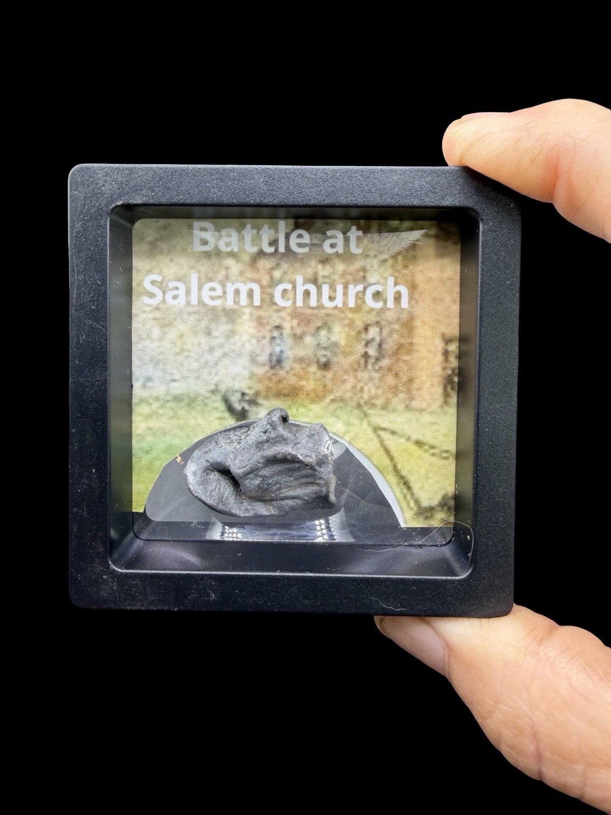 Civil War Impact Deformed Bullet Relic Salem Church VA Framed Hammond Provenance