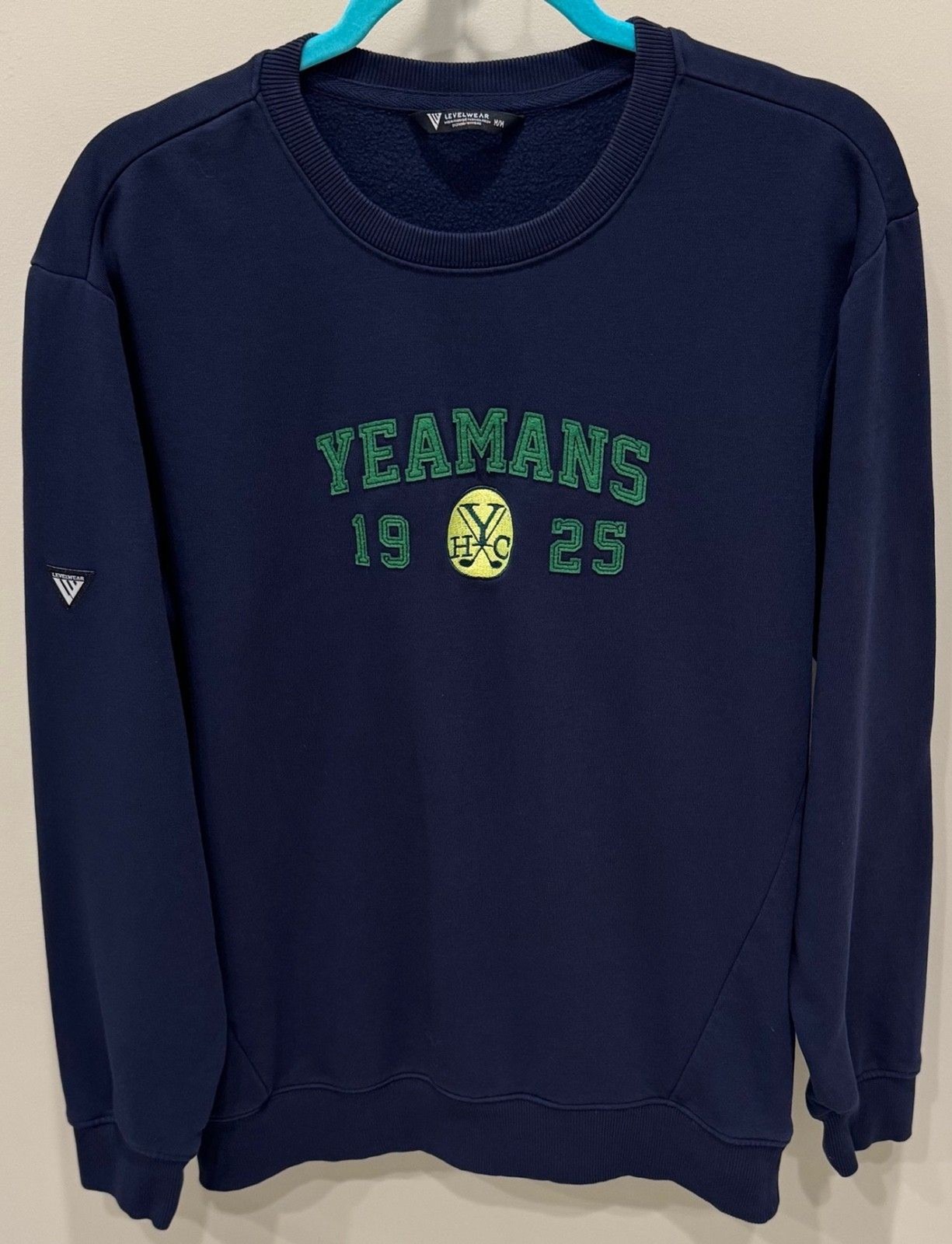 YEAMANS HALL CLUB 1925 - Levelwear Golf Sweatshirt - Men's Medium - Navy