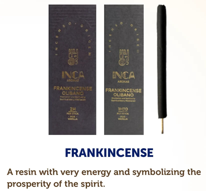 Inca Aromas- Frankincense Origen Incense (4 pcs) – Premium Resin Incense #4EE04