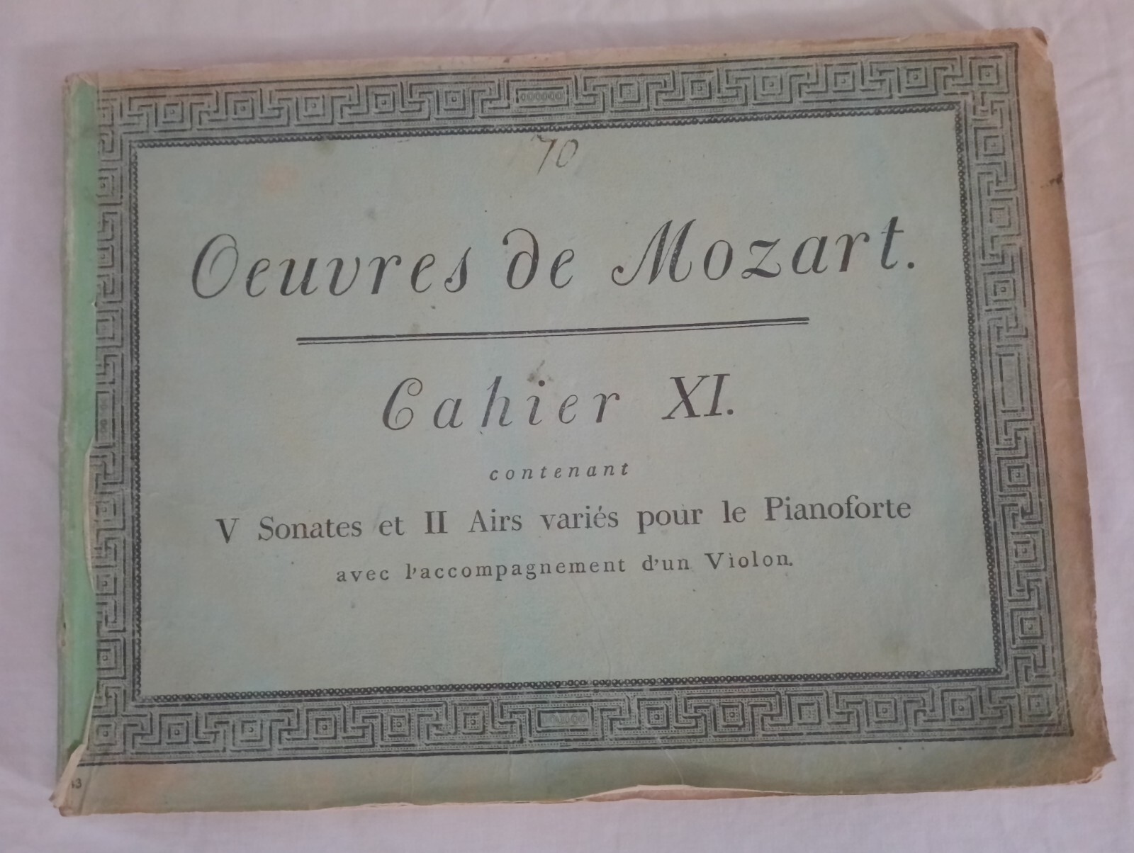 1820 WORKS OF WOLFGANG AMADEUS MOZART