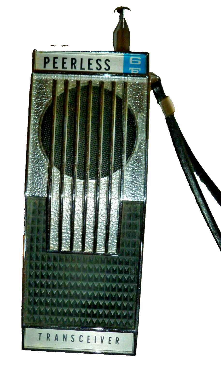Vintage Peerless 6 Transceiver Walkie Talkie Silver Black Japan Chrome Style Vintage Peerless 6 Transceiver Walkie Talkie Silver Black Japan Chrome Style