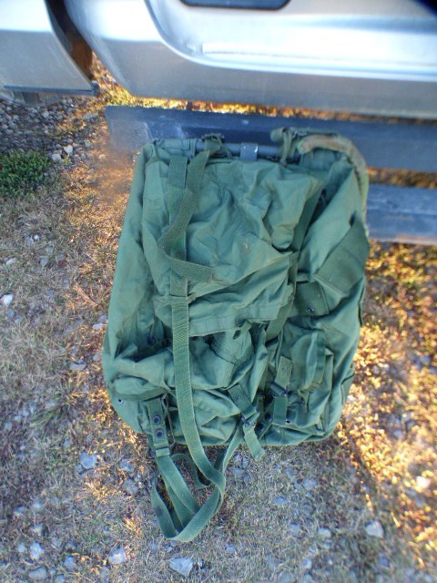 VINTAGE US MILITARY COMBAT FIELD PACK NYLON LC-4